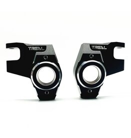 TREAL TRLX00302L02D ALUMINUM FRONT STEERING KNUCKLES FOR SCX10III STRAIGHT AXLE BLACK