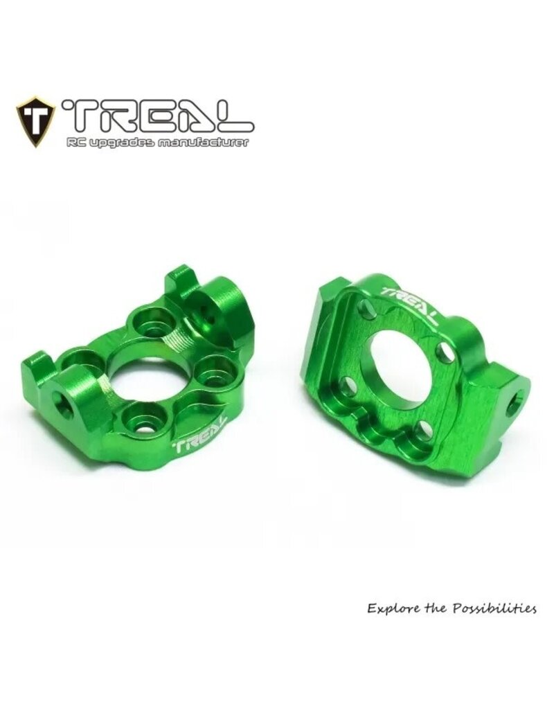 TREAL TRLX0042ZKP55 ALUMINUM FRONT C HUBS SPINDLE CARRIER 0 DEGREE FOR MINI LMT GREEN