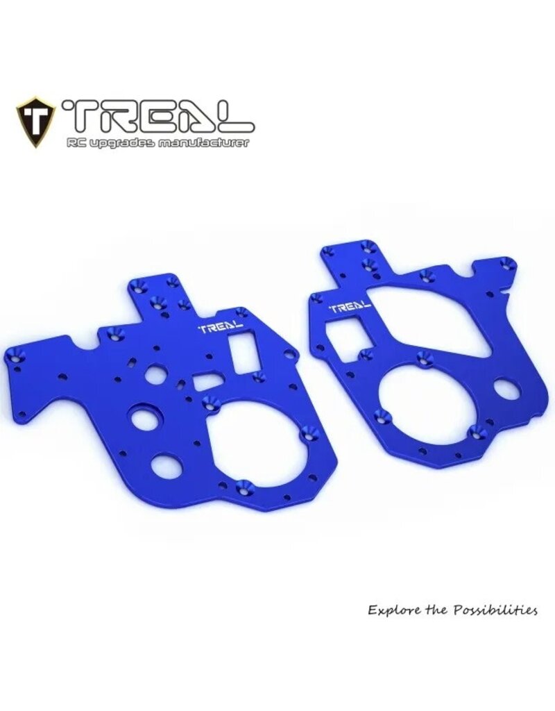 TREAL TRLX00414W6B3 ALUMINUM CHASSIS PLATE SET FOR PROMOTO BLUE