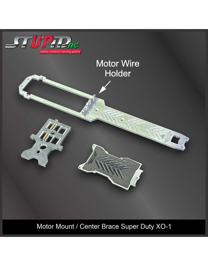 STUPID RC STP1013 MOTOR MOUNT/CENTER BRACE SUPER DUTY XO-1