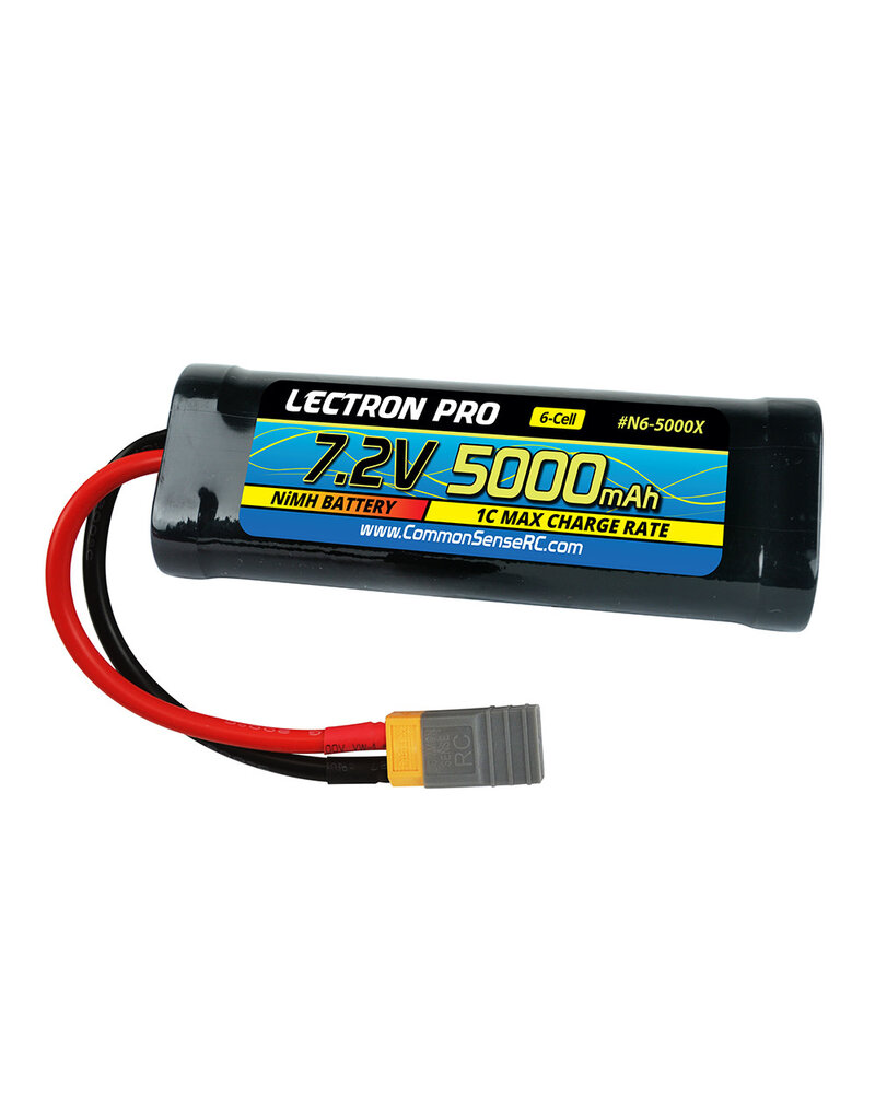 LECTRON PRO LECTRON PRO 7.2V NIMH 5000MAH FLAT BATTERY: XT60 W/ TRAXXAS