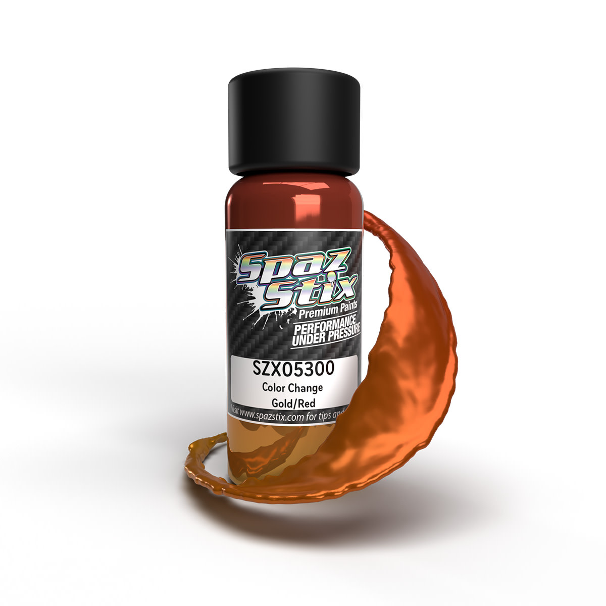 SZX05300 COLOR CHANGE AIRBRUSH READY PAINT, GOLD/RED, 2OZ BOTTLE