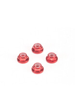 PN RACING KEN PN200409R ALUMINUM WHEEL NUT 2MM FLANGED RED