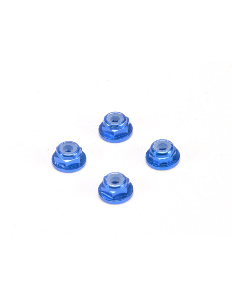 PN RACING KEN PN200409B ALUMINUM WHEEL NUTS 2MM FLANGED BLUE