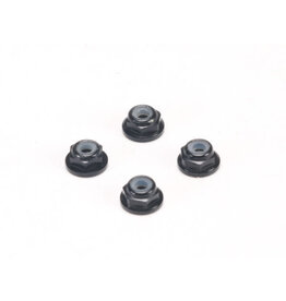 PN RACING KEN PN200409K ALUMINUM WHEEL NUTS 2MM FLANGED BLACK
