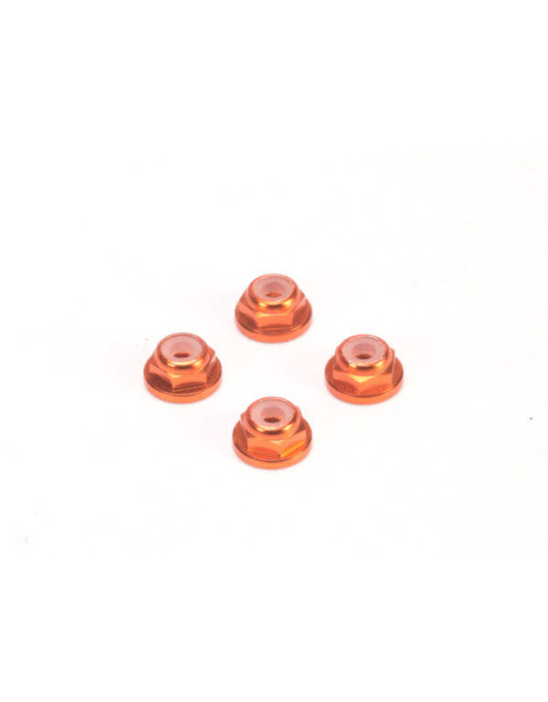 PN RACING KEN PN200409 ALUMINUM WHEEL NUTS 2MM FLANGED ORANGE
