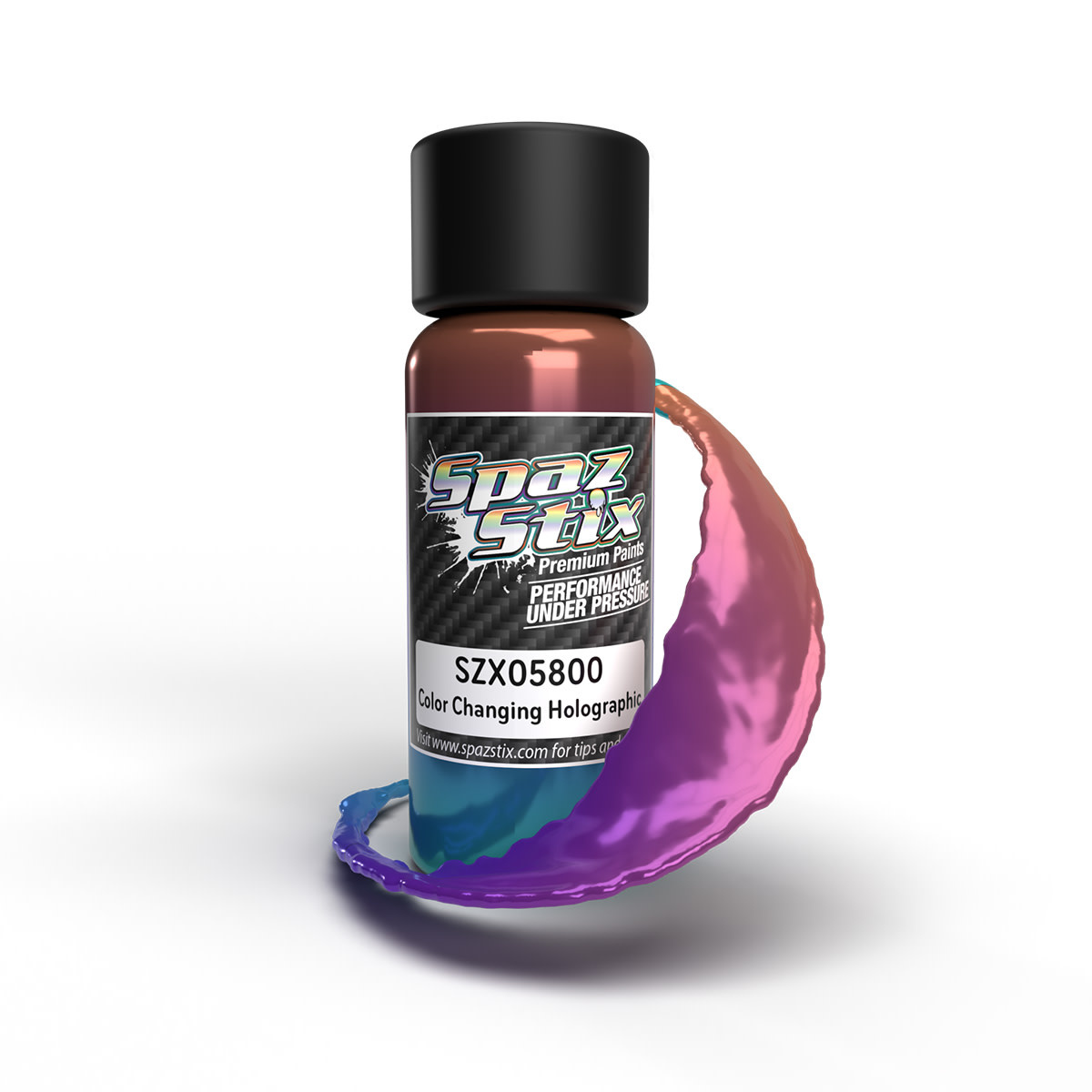 SZX05800 COLOR CHANGING AIRBRUSH READY PAINT, HOLOGRAPHIC, 2OZ BOTTLE
