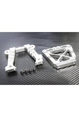 ROVAN RC RV85176S 1/5 BAJA REAR CNC ALUMINUM REAR BULK HEADS: SILVER