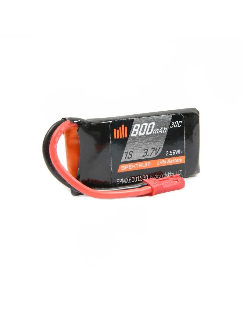 SPEKTRUM SPMX8001S30 1S LIPO 3..7V 800MAH 30C BATTERY: JST