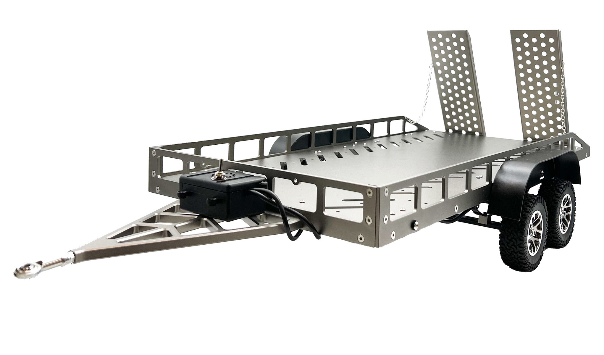 BOL5005 1/10 SCALE FULL METAL TRAILER WITH LED LIGHTS (TITANIUM)