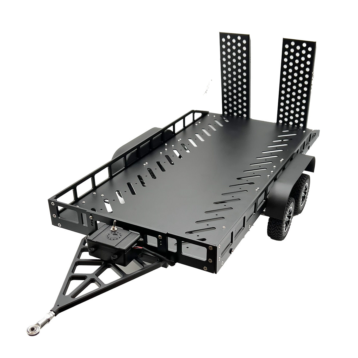 BOL5000 1/10 SCALE FULL METAL TRAILER WITH LED LIGHTS (BLACK)