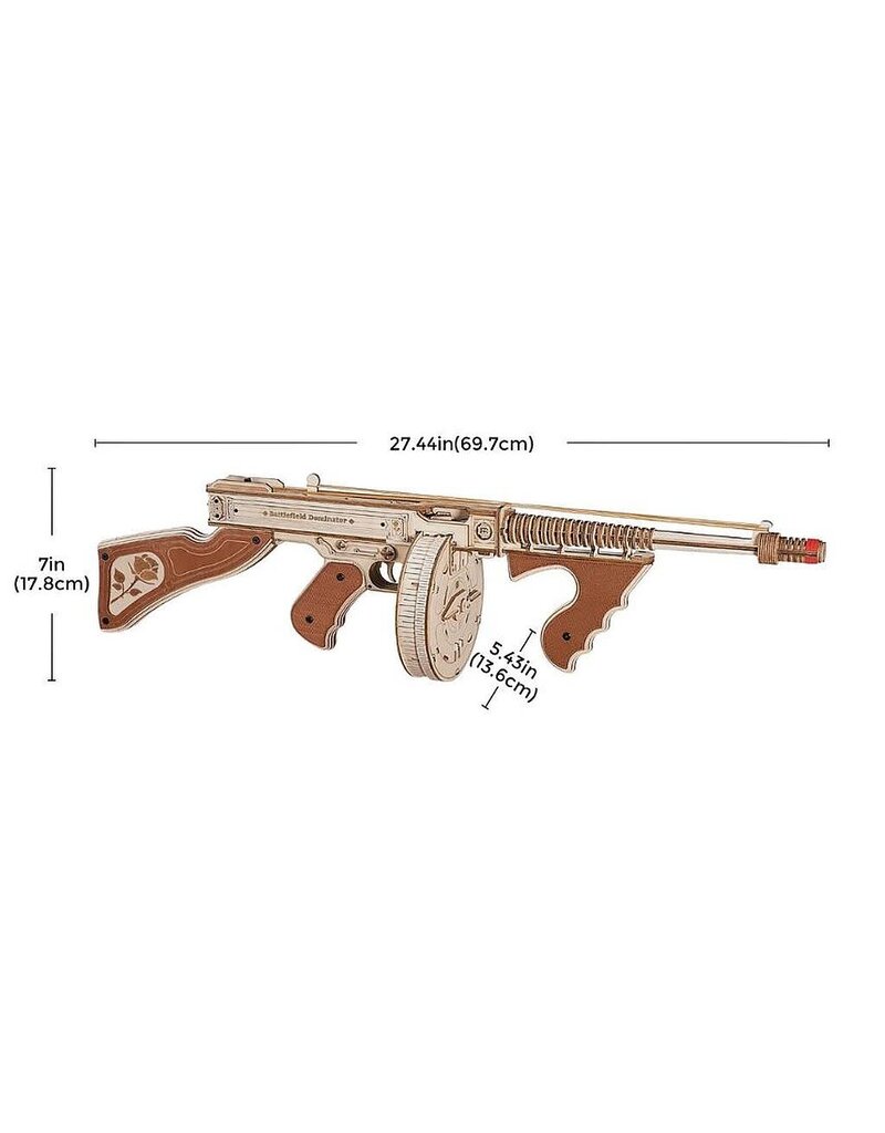 ROBOTIME ROELQB01 THOMPSON SUBMACHINE GUN TOY 3D WOODEN PUZZLE
