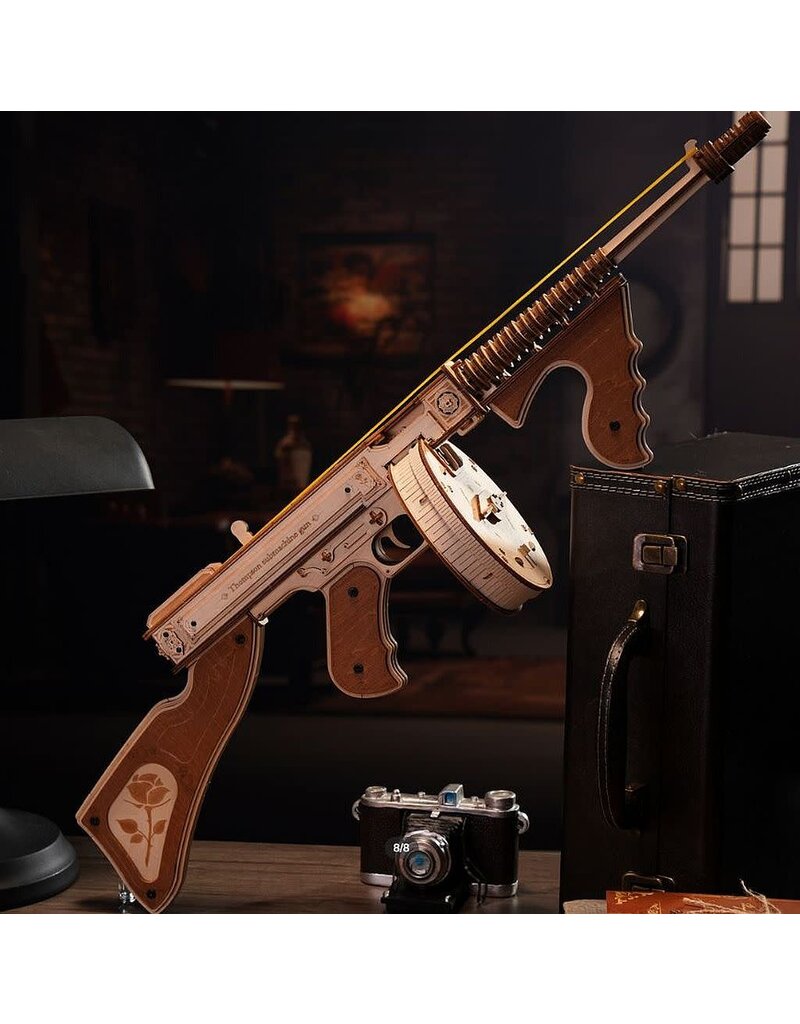 ROBOTIME ROELQB01 THOMPSON SUBMACHINE GUN TOY 3D WOODEN PUZZLE