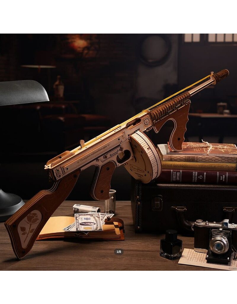ROBOTIME ROELQB01 THOMPSON SUBMACHINE GUN TOY 3D WOODEN PUZZLE
