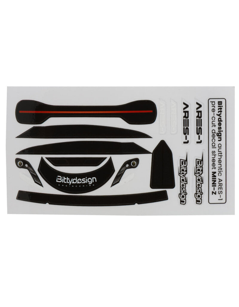 BITTYDESIGN BDYMZ-AS1 ARES-1 1/28 MINI-Z BODY  (98MM WHEELBASE): CLEAR