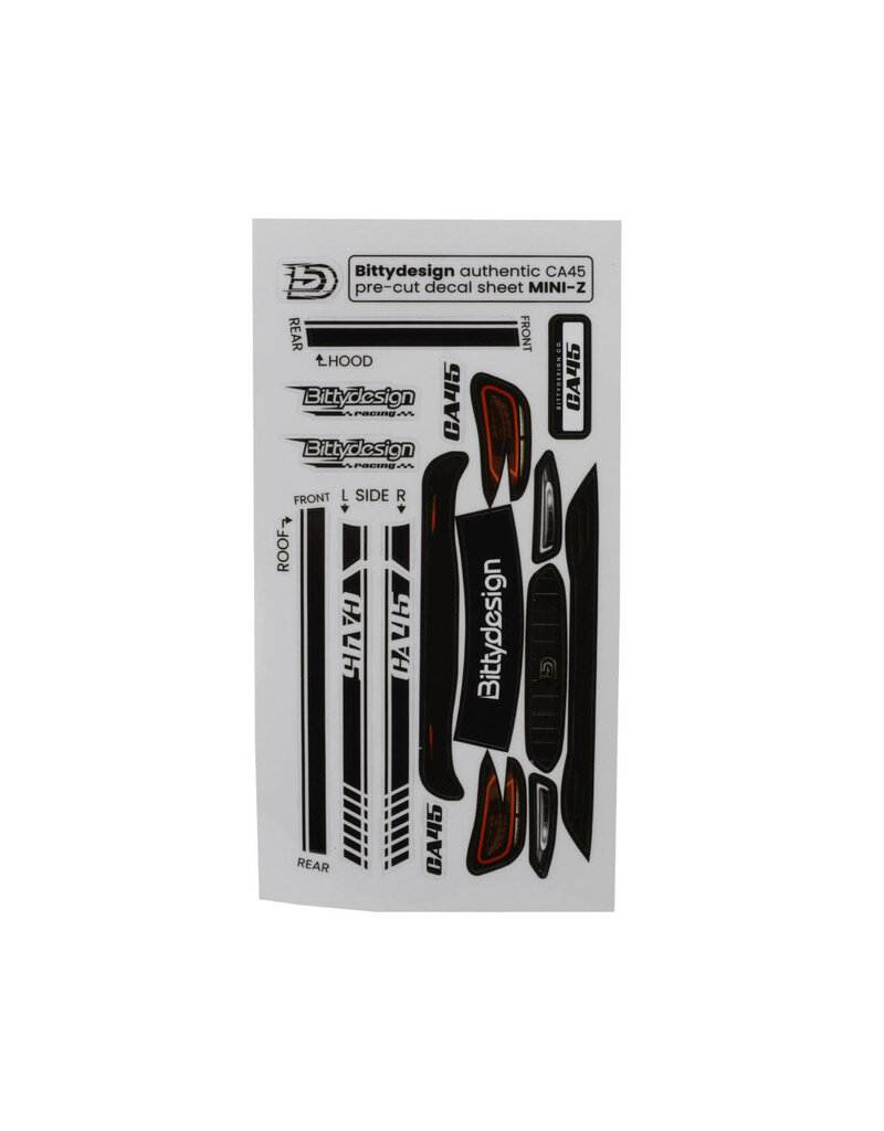 BITTYDESIGN BDYMZ-CA45 CA45 1/28 MINI-Z BODY  (98MM WHEELBASE): CLEAR