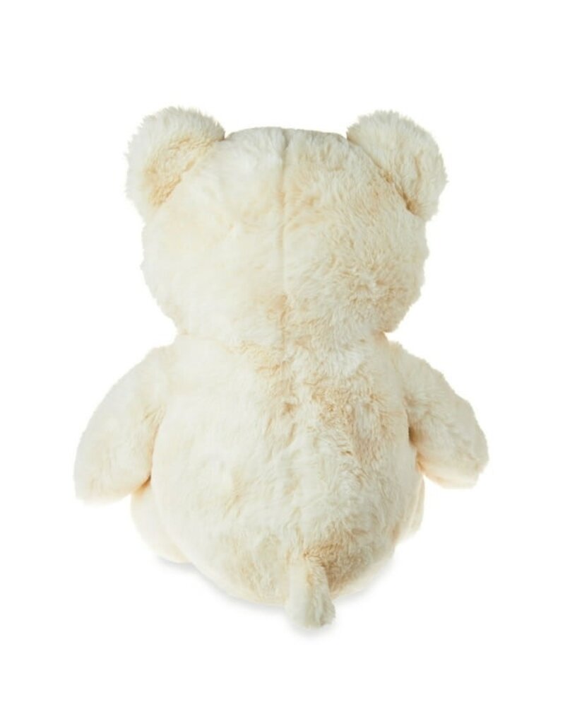 20" TEDDY BEAR VELVET BOW TIE: CREAM