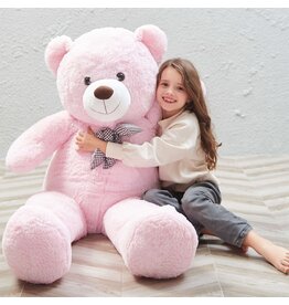 WAY TO CELEBRATE 48" TEDDY BEAR W/ BOW TIE:  PINK