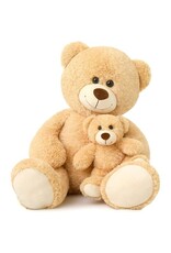 MORISMOS 39" TEDDY BEAR MOMMY AND BABY: LIGHT BROWN