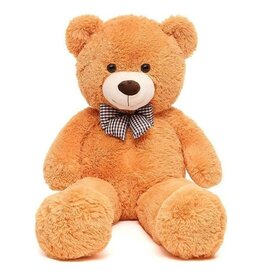 MORISMOS 48" TEDDY BEAR W/ BOW TIE: ORANGE