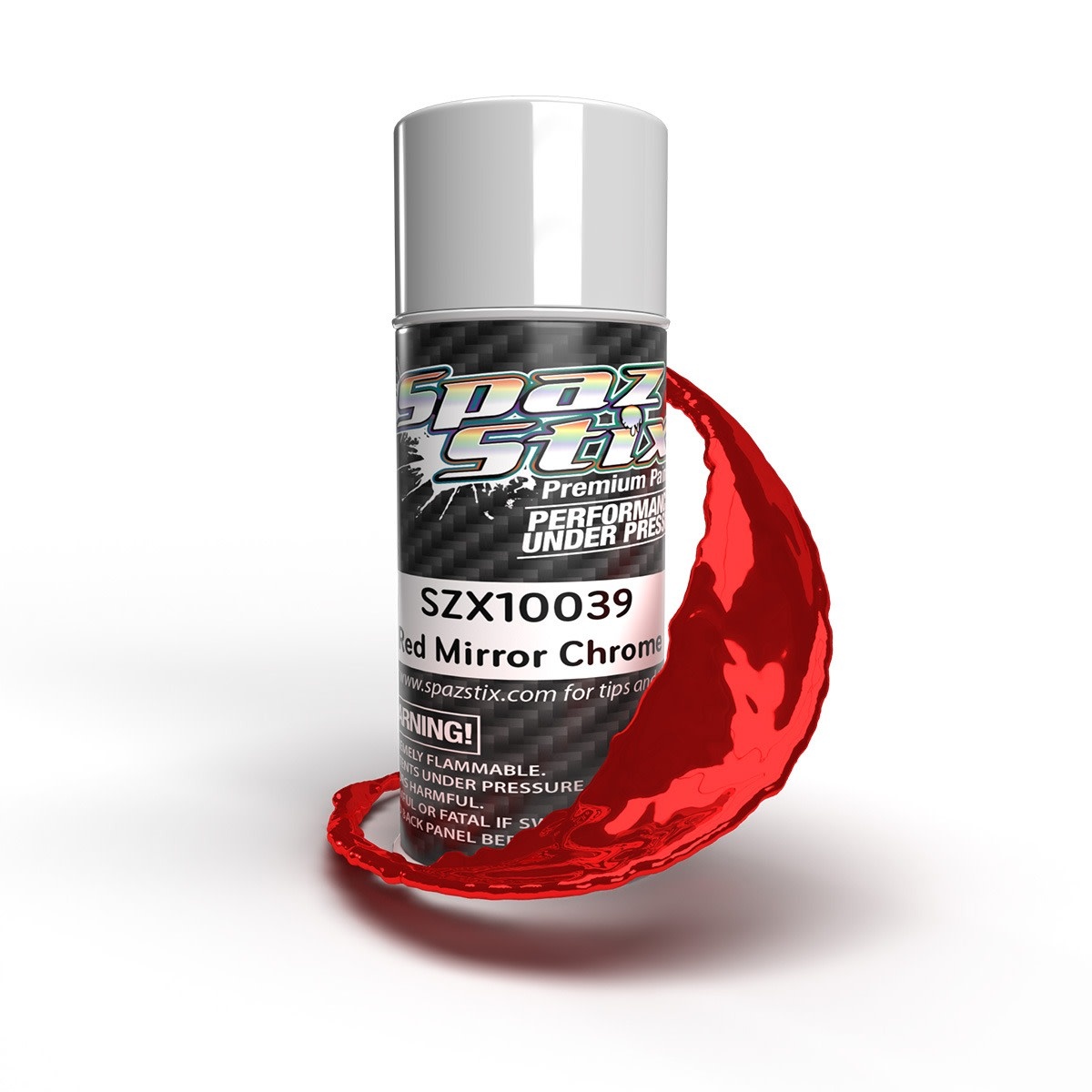 SZX10039 RED MIRROR CHROME AEROSOL PAINT, 3.5OZ CAN