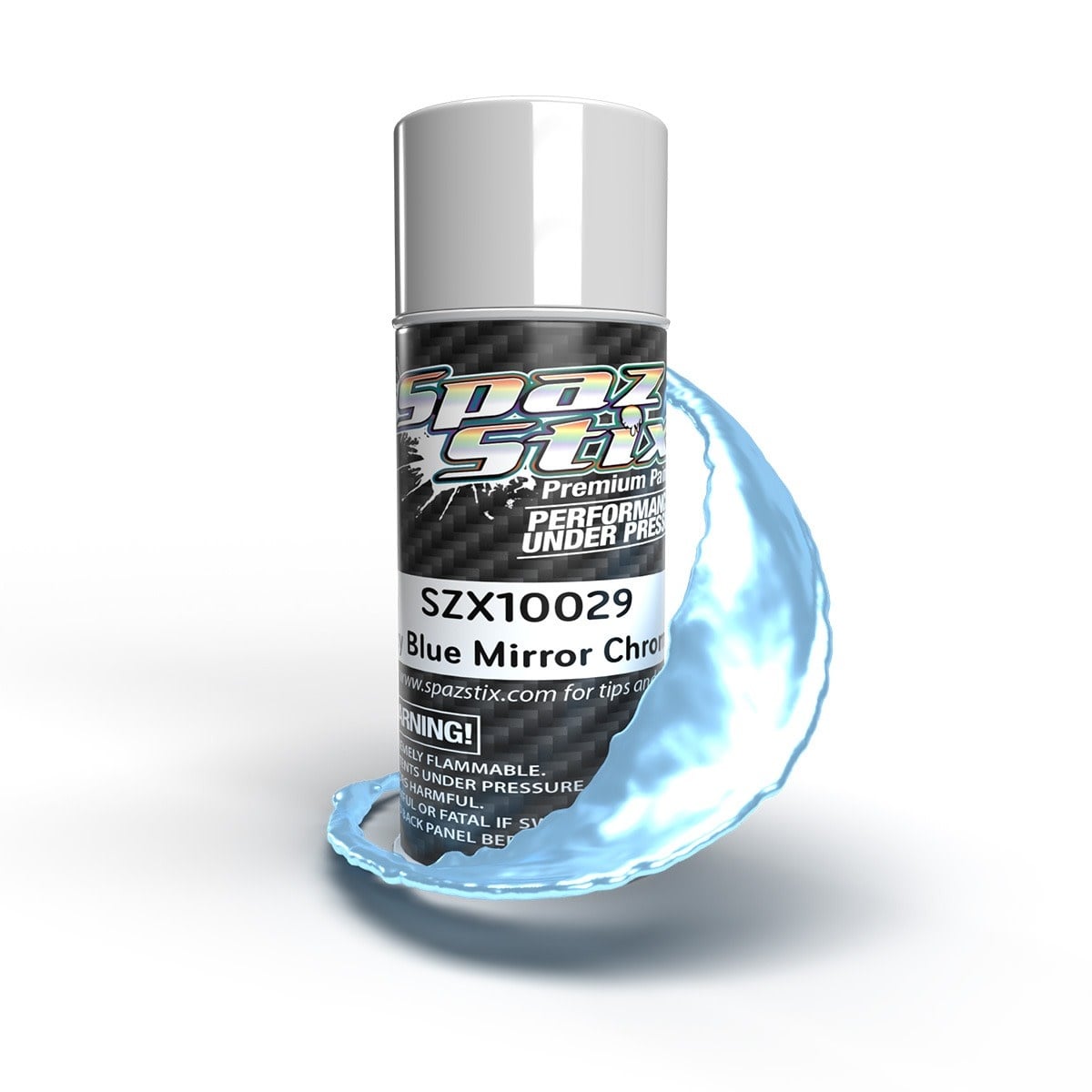 SZX10029 SKY BLUE MIRROR CHROME AEROSOL PAINT, 3.5OZ CAN
