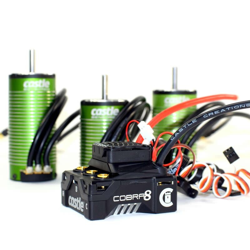 CSE010017203 COBRA 8, 25.2V ESC WITH 1515-2200KV V2 SENSORED MOTOR COMBO
