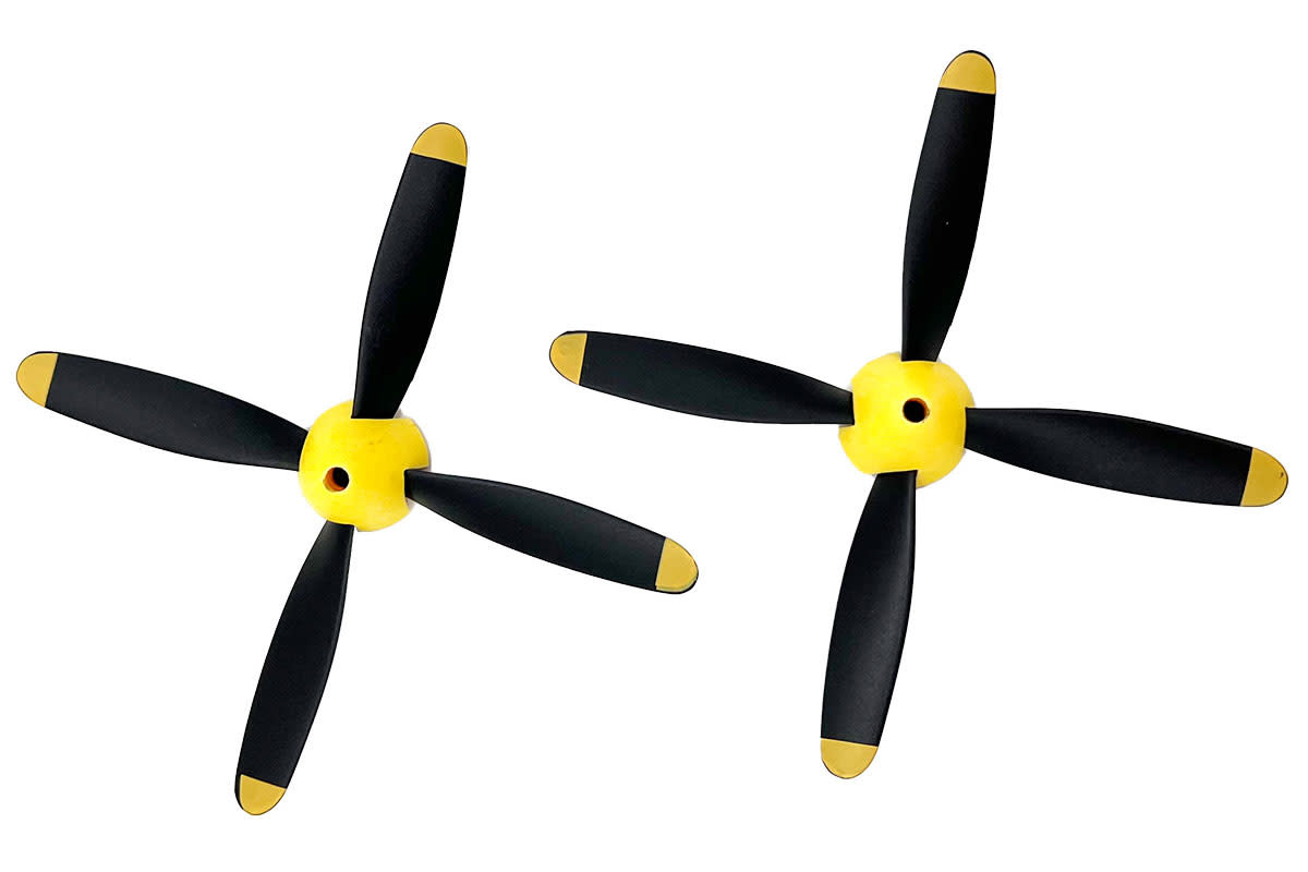 RGRA1364 4-BLADE PROP W/SPINNER (2-PACK); P-51 OBSESSION