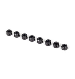 TRAXXAS TRA2745X NUTS 3MM NYLON LOCKING BLACK STEEL