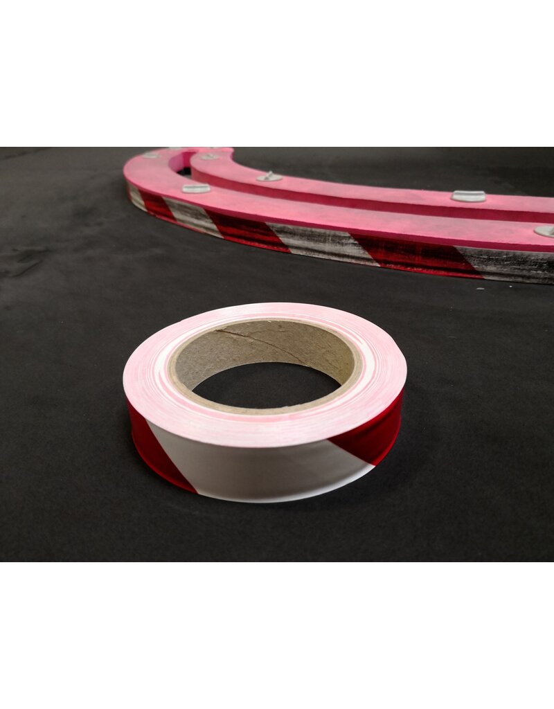 PN RACING KEN PN700550 RCP TRACKS RED/ WHITE VINYL TAPE 1" X 100'