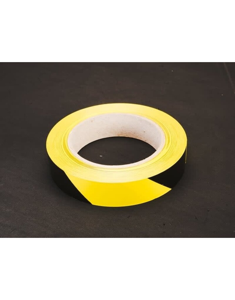PN RACING KEN PN700551 RCP TRACKS BLACK/ YELLOW VINYL TAPE 1" X 100'