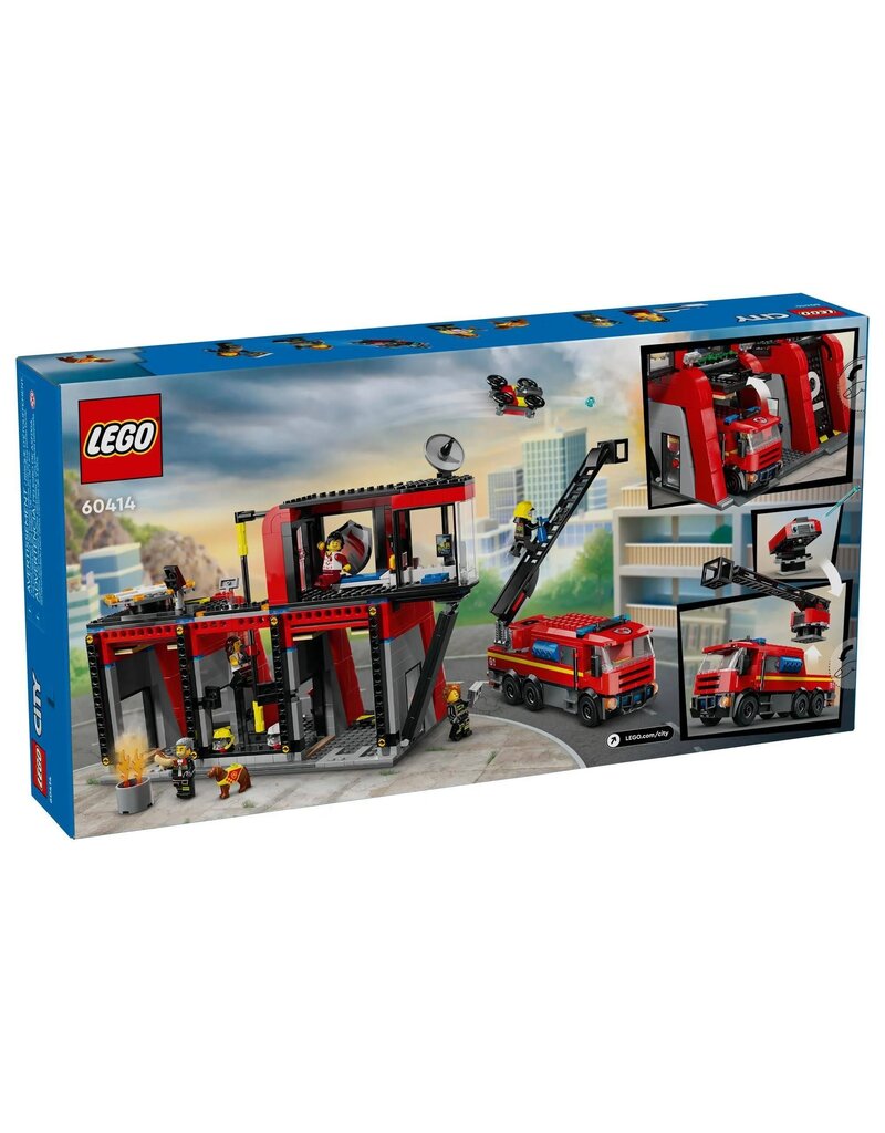 LEGO LEGO 60414 CITY FIRE STATION WITH FIRE TRUCK 843PCS