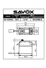SAVOX SAVSA1230SG CORELESS DIGITAL 0.16/500 @6V SERVO