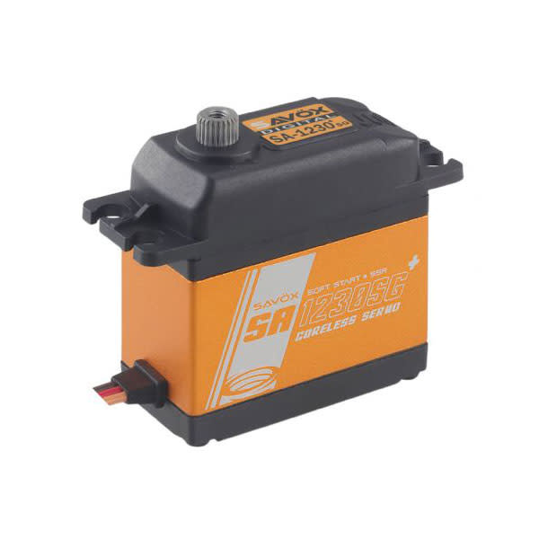 SAVSA1230SGP CORELESS DIGITAL SERVO WITH SOFT START, 0.16SEC / 500OZ @ 6V