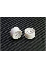 PN RACING PN 216WR2 2WD 16 SPOKE REAR WHEELS 2MM OFFSET: WHITE (2)