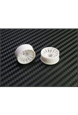 PN RACING PN 216WF1 2WD 16 SPOKE FRONT WHEELS 1MM OFFSET: WHITE (2)