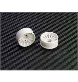 PN RACING PN 216WF2 2WD 16 SPOKE FRONT WHEELS 2MM OFFSET: WHITE (2)
