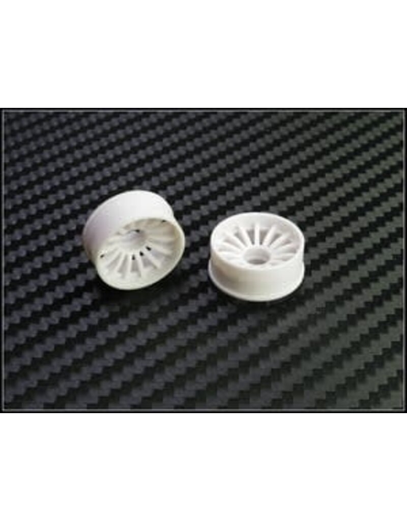 PN RACING PN 216WF2 2WD 16 SPOKE FRONT WHEELS 2MM OFFSET: WHITE (2)