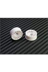 PN RACING PN 216WF0 2WD 16 SPOKE FRONT WHEELS 0MM OFFSET: WHITE (2)