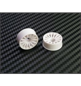 PN RACING PN 216WF0 2WD 16 SPOKE FRONT WHEELS 0MM OFFSET: WHITE (2)