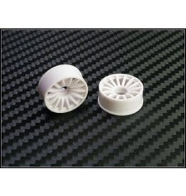 PN RACING PN216WF0 MINI-Z 2WD MACHINE CUT 16 SPOKE FRONT WHEEL F0 WHITE