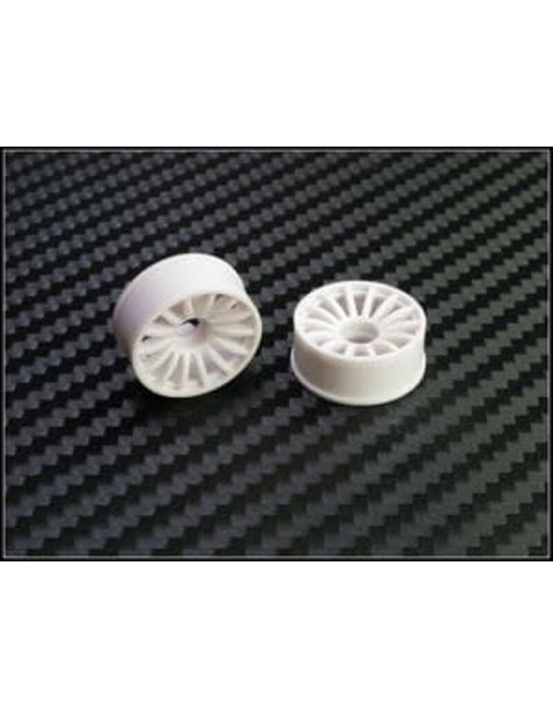 PN RACING PN 216WF0 2WD 16 SPOKE FRONT WHEELS 0MM OFFSET: WHITE (2)
