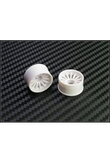 PN RACING PN 216WR0 2WD 16 SPOKE REAR WHEELS 0MM OFFSET: WHITE (2)