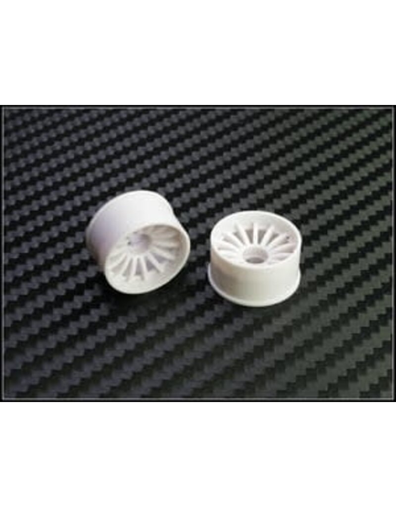 PN RACING PN 216WR0 2WD 16 SPOKE REAR WHEELS 0MM OFFSET: WHITE (2)