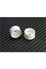 PN RACING PN 216WR1 2WD 16 SPOKE REAR WHEELS 1MM OFFSET: WHITE (2)