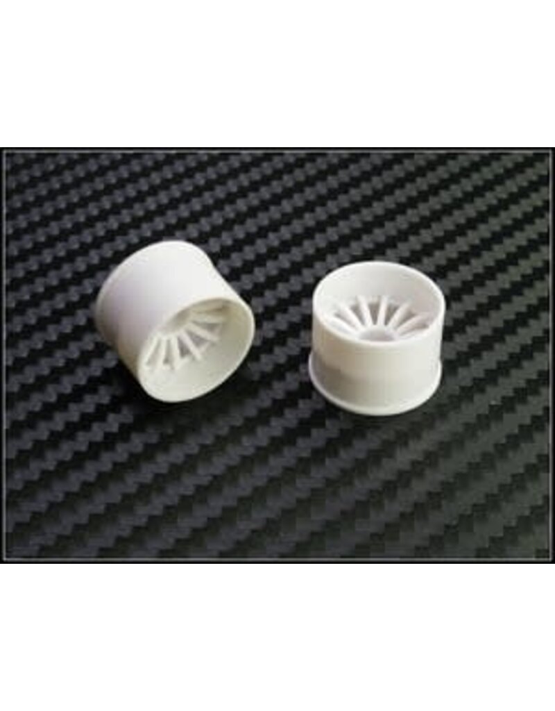 PN RACING PN 216WR14 2WD 16 SPOKE REAR 14MM WHEELS: WHITE (2)