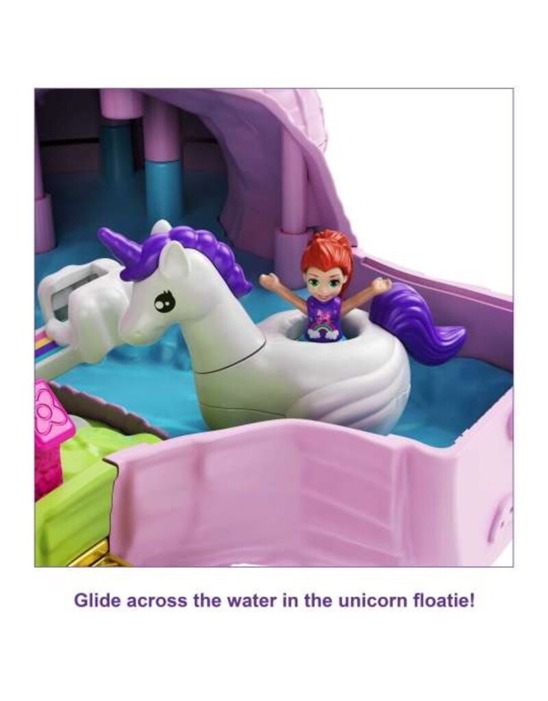 POLLY POCKET MTL GKL24 UNICORN PARTY LARGE COMPACT PLAYSET
