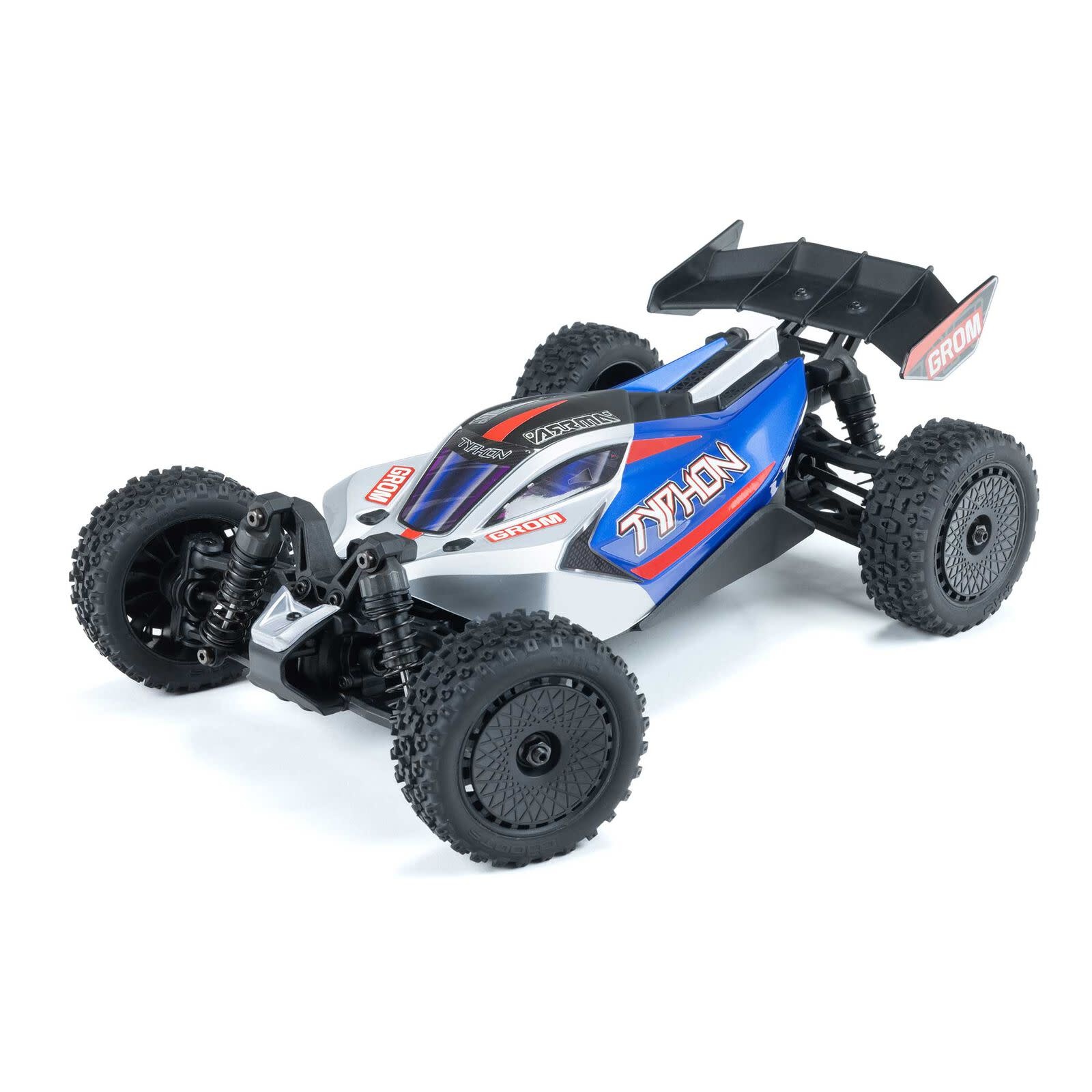 1/18 Typhon GROM MEGA 380 Brushed 4X4 Monster Truck, RTR - Blue/Silver