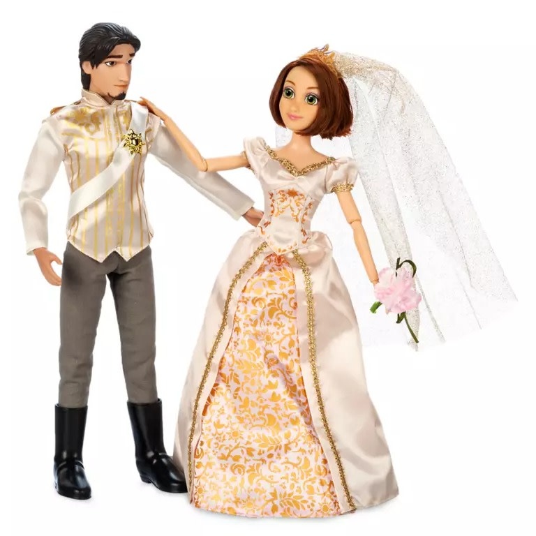 DISNEY RAPUNZEL AND EUGENE WEDDING DOLL SET - TANGLED