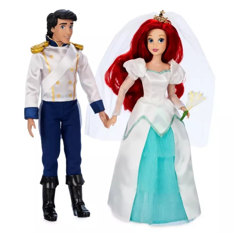 chinese dress ladies Disney Parks Little Mermaid Ariel Wedding Doll with Brush New Edition  I  Love Characters